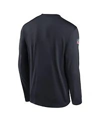 Nike Men's Navy Houston Texans Legend Small Logo Performance Long Sleeve T-Shirt