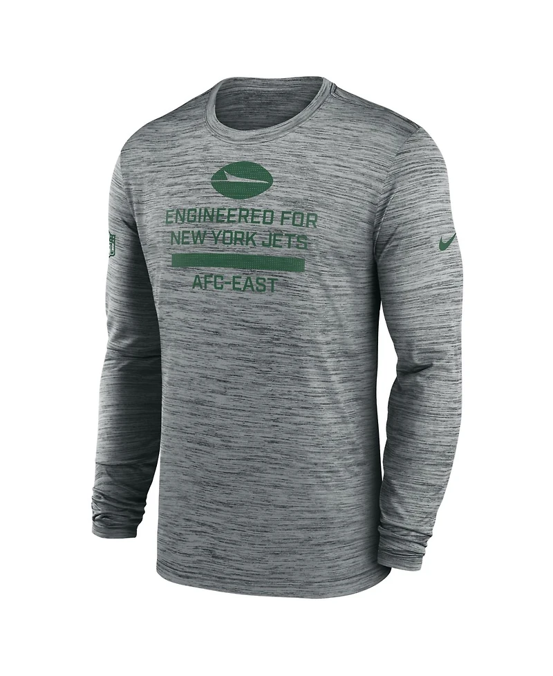 Nike Men's New York Jets Sideline Velocity Performance Long Sleeve T-Shirt