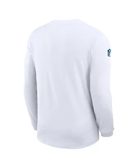 Nike Men's White Indianapolis Colts Sideline Coach Uv Performance Long Sleeve T-Shirt