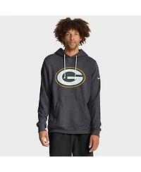 Nike Men's Anthracite Green Bay Packers Sideline Initial Home Performance Pullover Hoodie