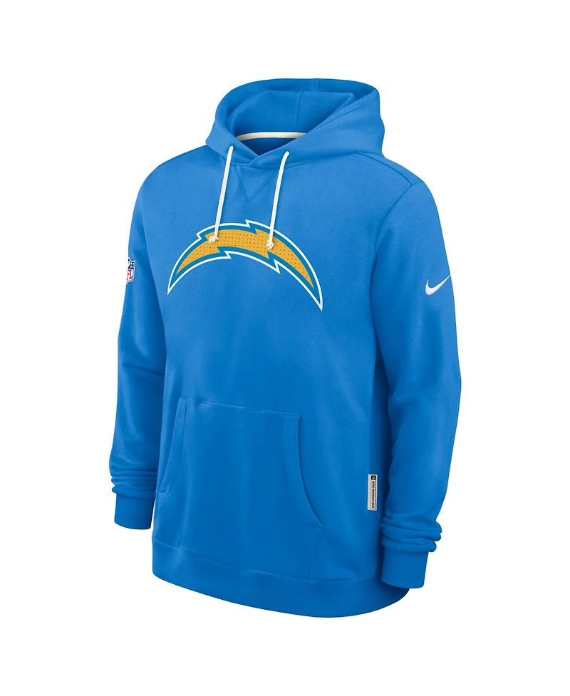 Nike Men's Powder Blue Los Angeles Chargers Sideline Initial Home Performance Pullover Hoodie