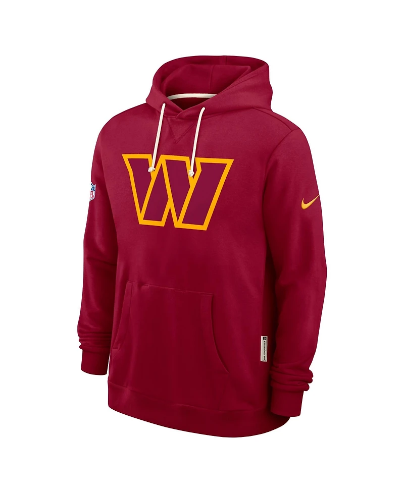 Nike Men's Burgundy Washington Commanders Sideline Initial Home Performance Pullover Hoodie
