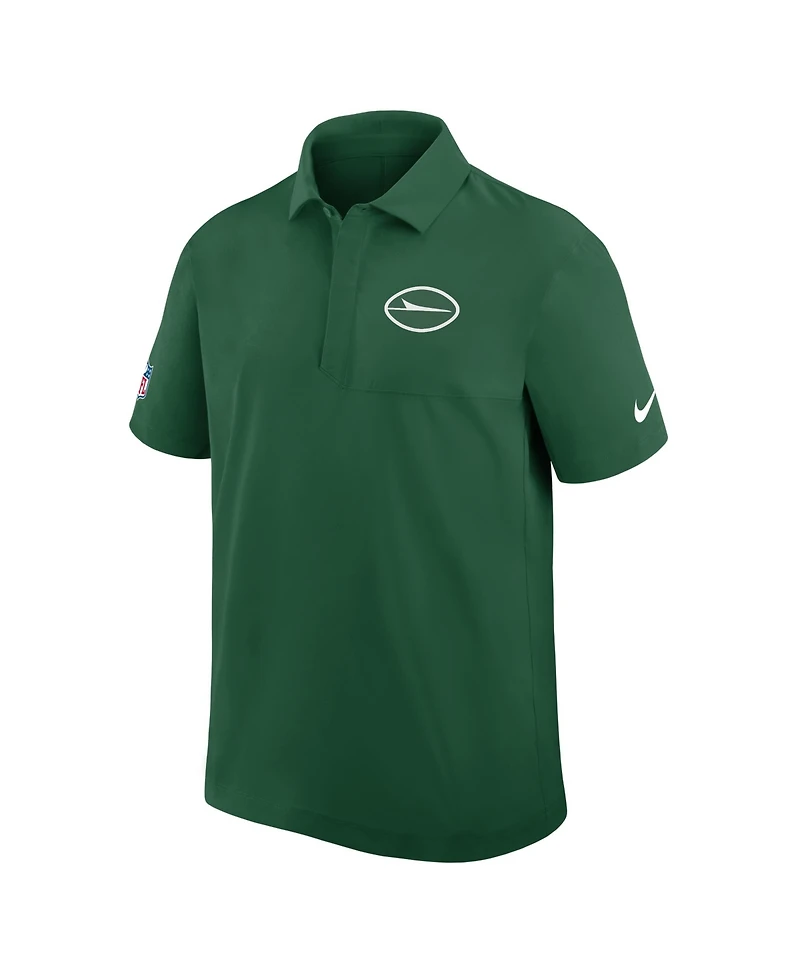 Nike Men's Green New York Jets Sideline City Pride Woven Performance Polo Shirt