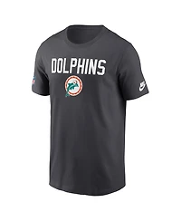 Nike Men's Anthracite Miami Dolphins Alt Pack Onside Conversion Performance T-Shirt