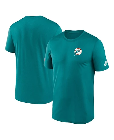 Nike Men's Aqua Miami Dolphins Sideline Alt Pack Small Logo Legend Performance T-Shirt