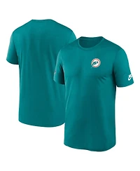 Nike Men's Aqua Miami Dolphins Sideline Alt Pack Small Logo Legend Performance T-Shirt