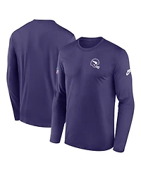 Nike Men's Purple Minnesota Vikings Legend Small Logo Performance Long Sleeve T-Shirt