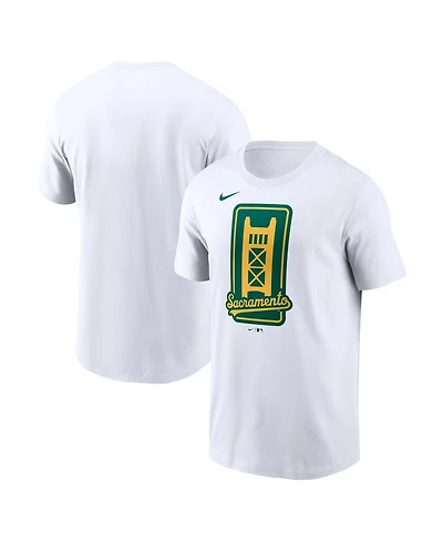 Nike Men's White Athletics Script T-Shirt
