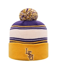 Top of the World Men's Purple Lsu Tigers Ambient Cuffed with Pom Knit Hat