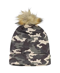 Top of the World Men's Camo Miami Hurricanes Operation Hat Trick Woven Cuffed with Pom Knit Hat