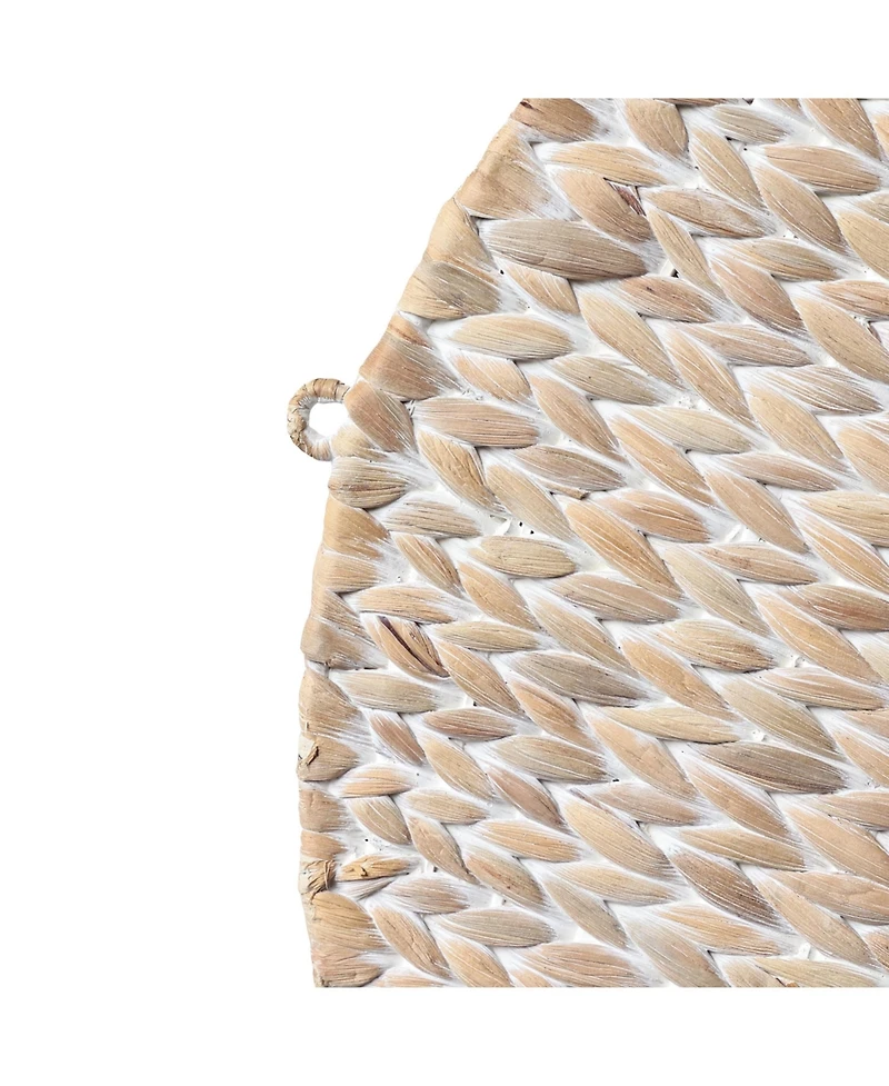 Annulus 24.61" 3-Shelf Circular Hand-Woven Hyacinth Wall Rack