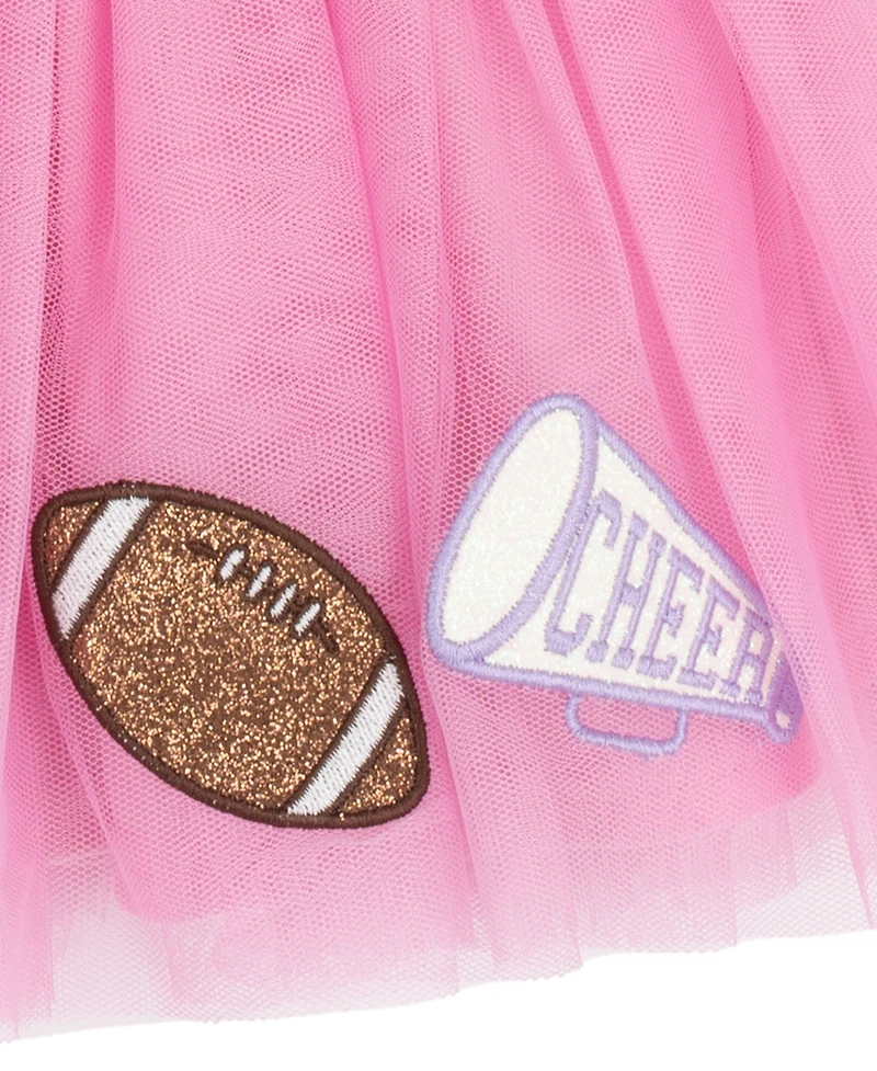 Rare Editions Baby Girls 2-Piece French Terry Cheer Sweatshirt and Tutu Skirt Set