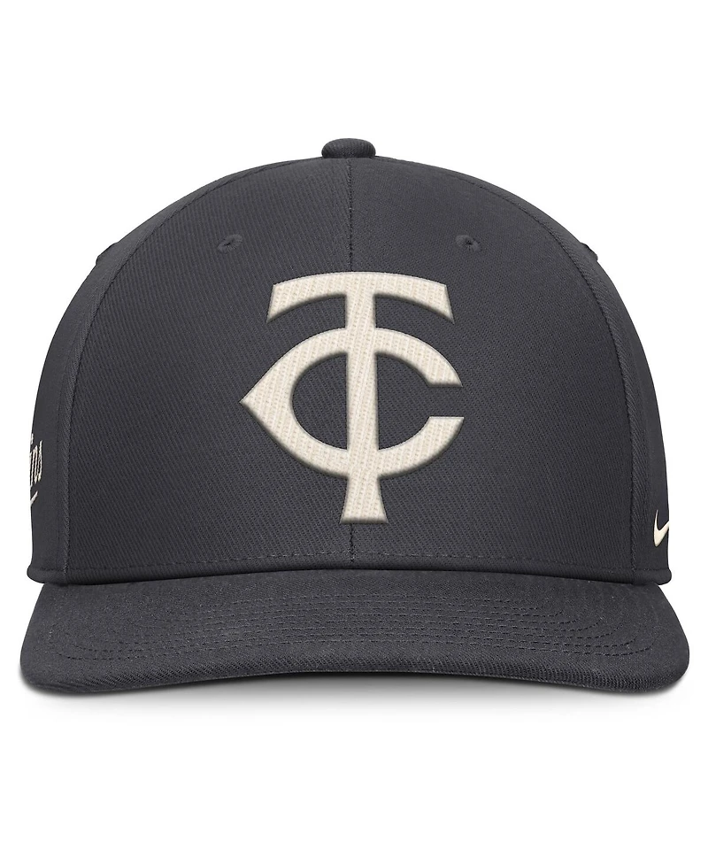 Nike Men's Anthracite Minnesota Twins Statement Pro Snapback Hat