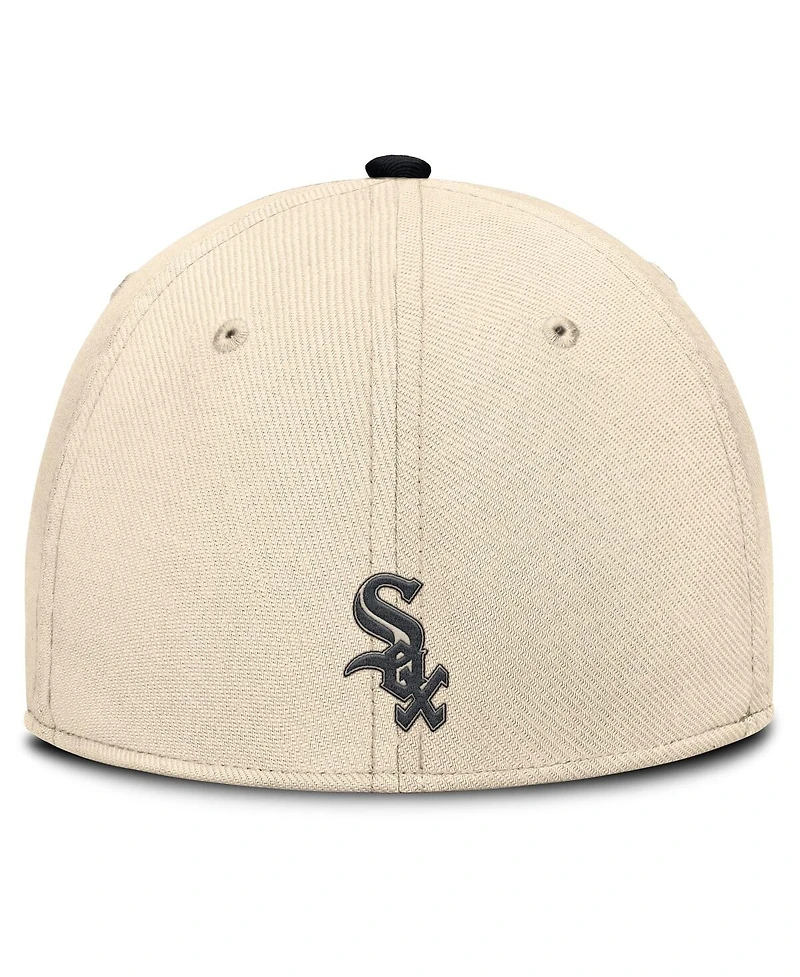 Nike Men's Natural/Black Chicago White Sox Statement Rise Performance Flex Hat
