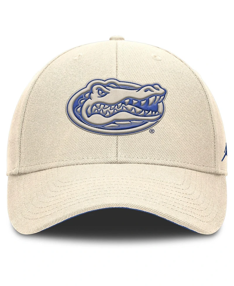 Jordan Men's Natural Florida Gators Rise Primetime Performance Trucker Adjustable Hat