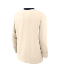 Nike Men's Natural West Virginia Mountaineers Athletic Prep Max90 Pocket Logo Long Sleeve T-Shirt