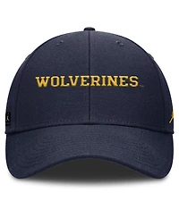 Jordan Men's Navy Michigan Wolverines 2025 On-Field Rise Performance Adjustable Hat