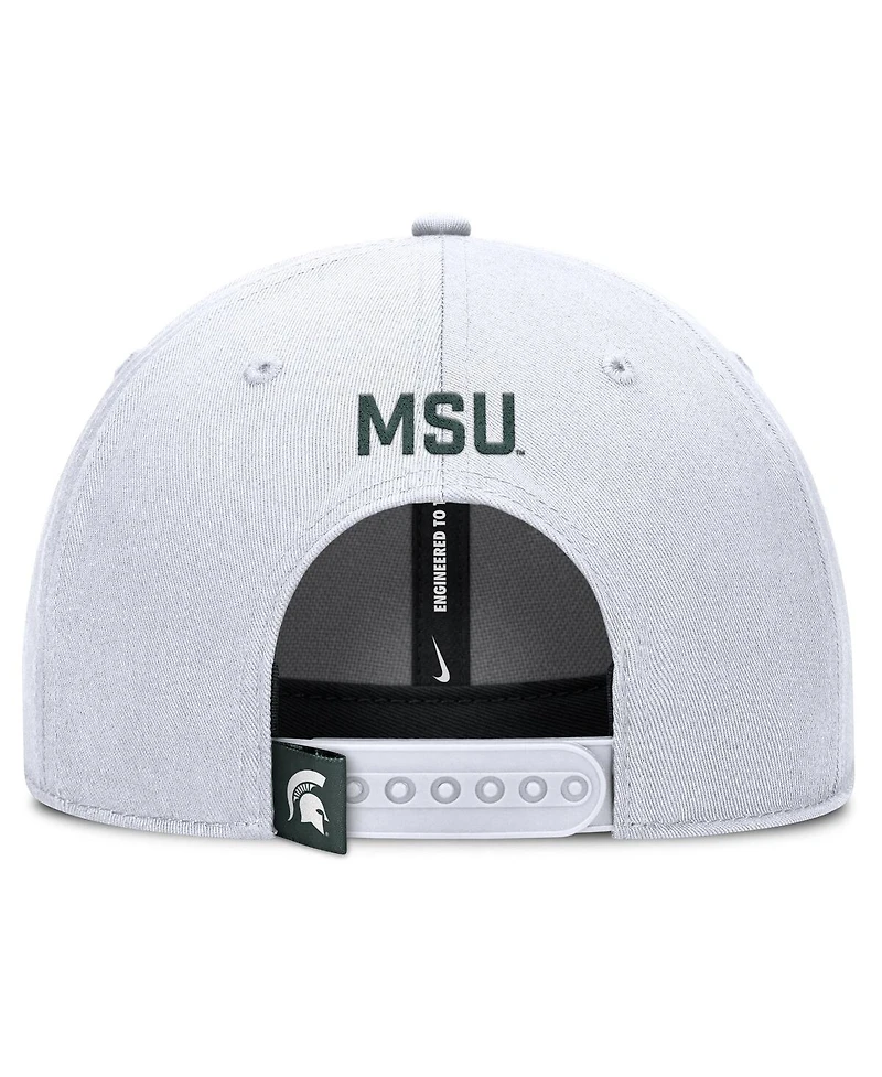 Nike Men's White Michigan State Spartans 2025 On-Field Rise Performance Adjustable Hat