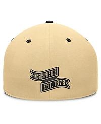 Fanatics Men's Khaki/Black Mississippi State Bulldogs Balance Fitted Hat