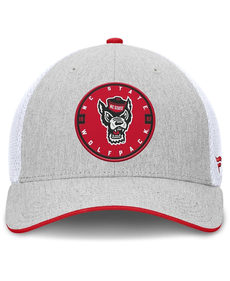 Fanatics Men's Heather Gray/White Nc State Wolfpack Trigger Flex Hat
