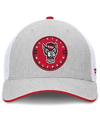 Fanatics Men's Heather Gray/White Nc State Wolfpack Trigger Flex Hat