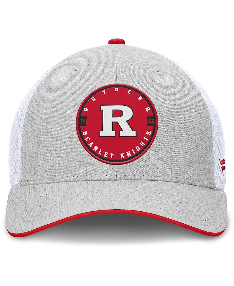 Fanatics Men's Heather Gray/White Rutgers Scarlet Knights Trigger Flex Hat
