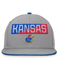 Fanatics Men's Gray Kansas Jayhawks Duo Snapback Hat