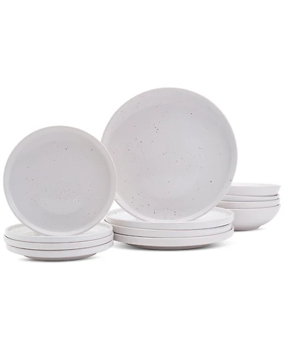 Haven Modern Speckle White 12 Pc. Dinnerware Set, Service for 4