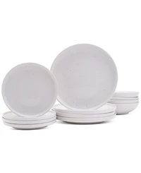 Haven Modern Speckle White 12 Pc. Dinnerware Set, Service for 4