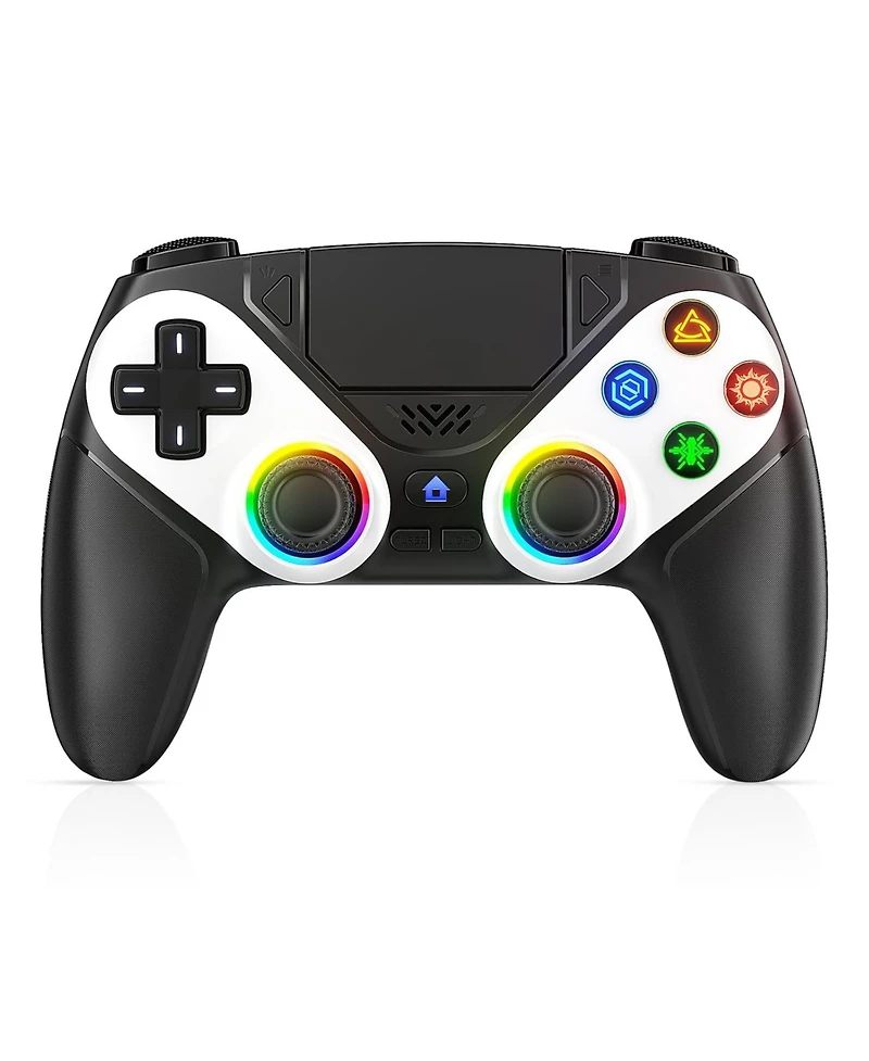 Nbcp Led Wireless Controller for PS5, Compatible with PS5 Pro/Slim/Pc, Dual Vibration, Turbo, 6-Axis Motion, 3.5mm Audio Jack, Speaker & Customizable