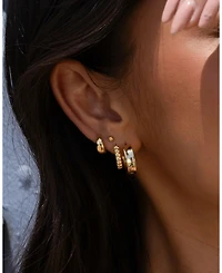 Zoe Lev Thick Beaded Huggie Earrings