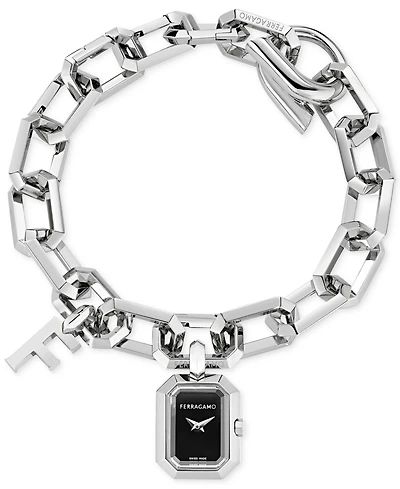 Ferragamo Women's Charm Stainless Steel Link Bracelet Watch 17mm