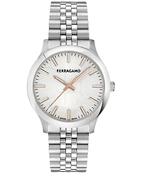 Ferragamo Men's Swiss Duo Stainless Steel Bracelet Watch 40mm