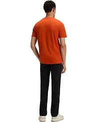 Boss by Hugo Men's Cotton-Jersey Rubber-Print Logo T-Shirt