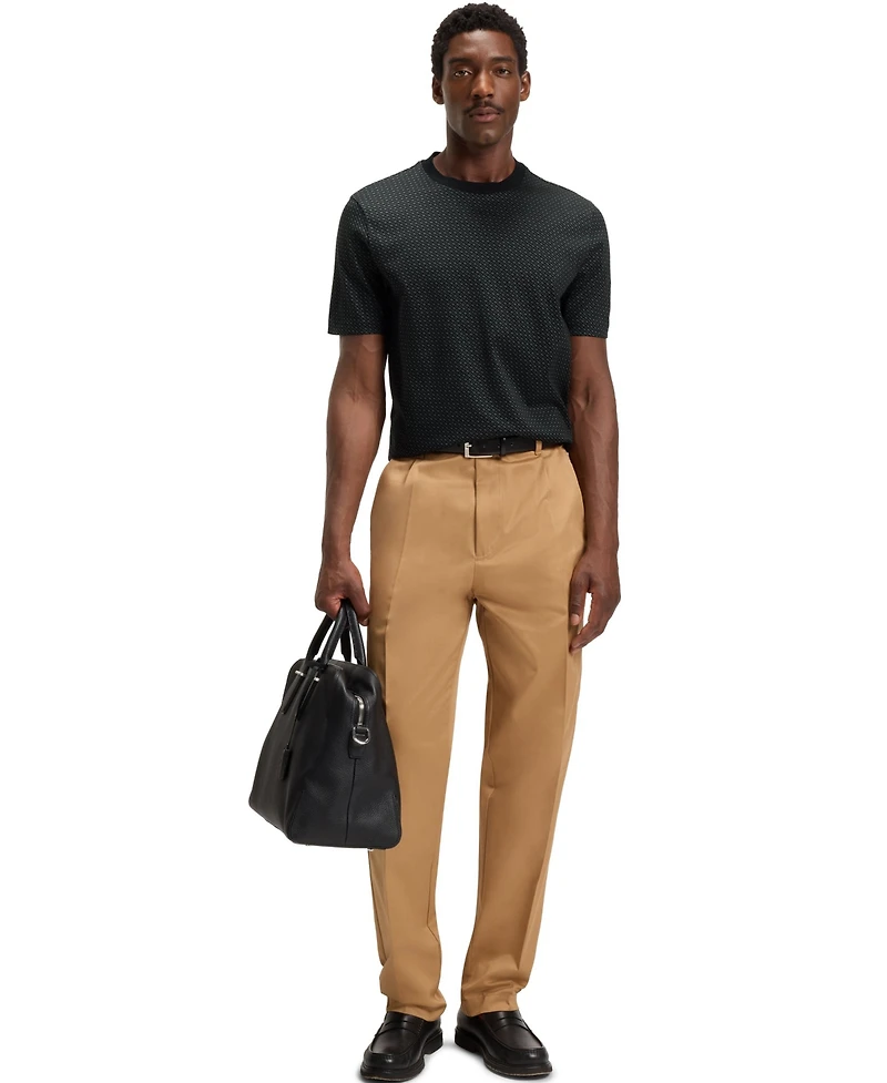 Boss by Hugo Men's Mercerized-Cotton Monogram T-Shirt