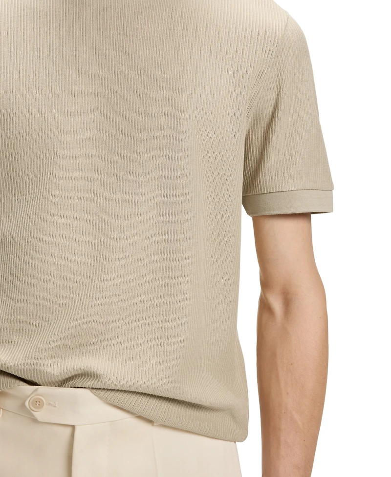 Boss by Hugo Men's Regular-Fit Structured Cotton T-Shirt