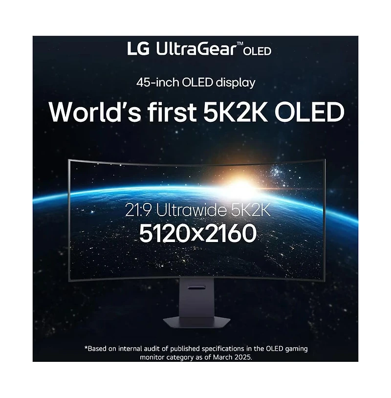Lg 45" Curved UltraGear Oled 5K2K 330Hz Gaming Monitor