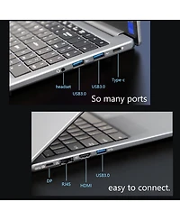 memzuoix 15.6"Gaming Laptop i7 1195G7,32GB 1TB Ssd Fhd 1920 1080 Display, Fingerprint Unlock Backlit Keyboard RJ45 Hdmi 180 Angle Opening Gamer L