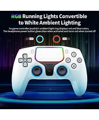 Nbcp Wireless 5th Gen Elite PS4 Controller, 1200mAh Battery, Dual Motors, 6-Axis Gyro, 3.5mm Audio Jack, Turbo Mode, Compatible with PS4/Pc