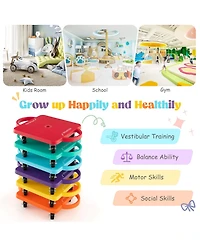 Hitway 6-Pack Kids Scooter Board Set with 360° Swivel Casters