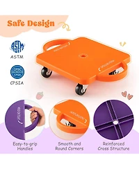 Hitway 6-Pack Kids Scooter Board Set with 360° Swivel Casters