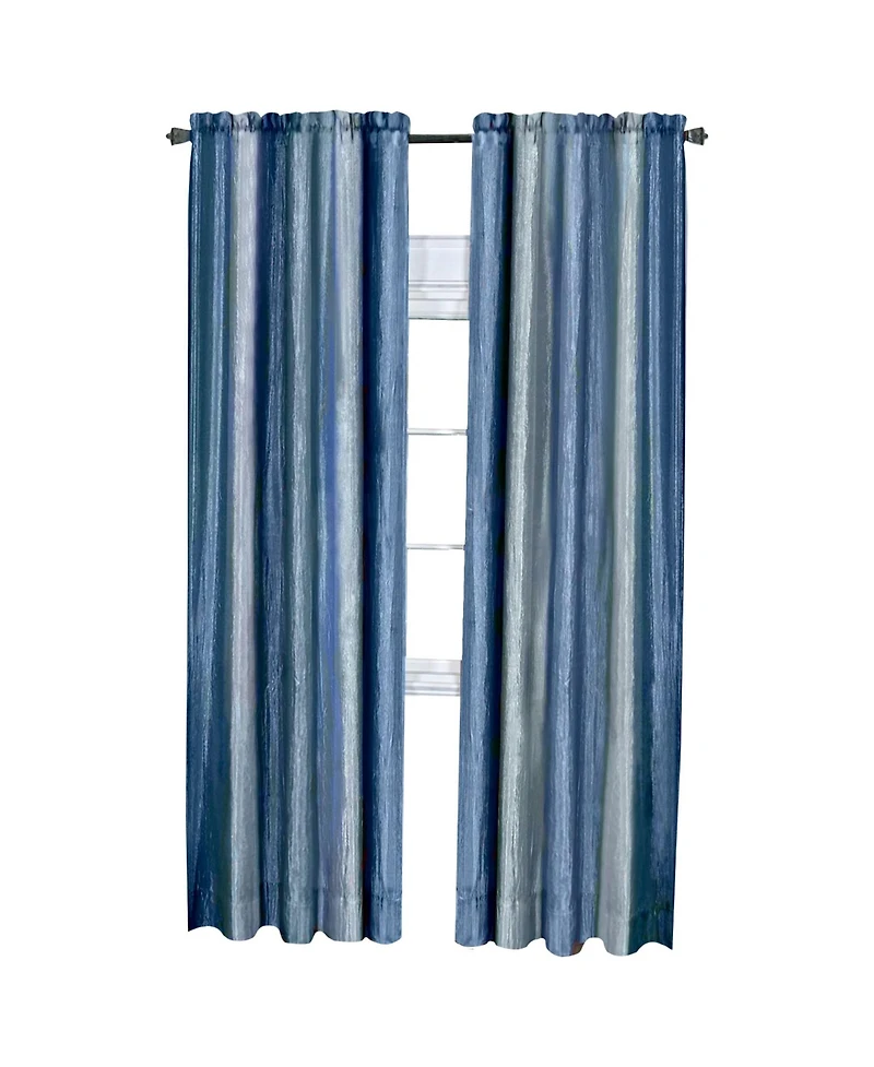 GoodGram Ombre Crushed Satin Sheer Single Window Curtains & Valances - 50 in. W x L