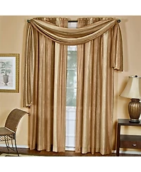 GoodGram Ombre Crushed Satin Sheer Single Window Curtains & Valances - 50 in. W x 84 L, Sage