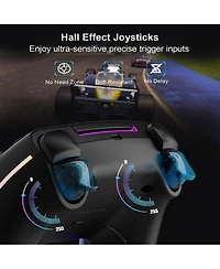 Nbcp Wireless Controller with 7 Rgb Colors for PS5 Pro/Slim, Steam, iOS, Mac, Pc Windows, Android, Dual Vibration, Turbo, Programmable, 3.5mm Audio Ja
