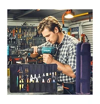 Xdovet 23 Pocket Tool Bag Roll Up for Men Birthday gifts, Portable Tool Storage with Zipper Pouch, Compact Small Toolbag for Handyman Rv Owners, Fathe