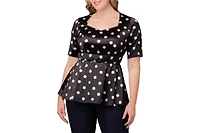 Kiyonna Women's Plus Posh Peplum Top with Sweetheart Neckline