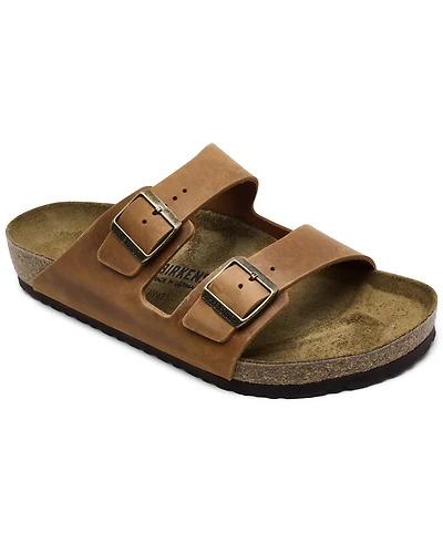 Birkenstock Men's Arizona Leather Two-Strap Sandals from Finish Line