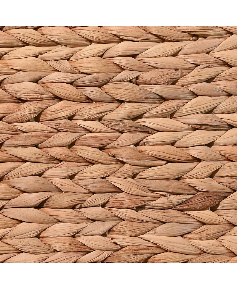 Happimess Bryce Classic Farmhouse Hand-Woven Hyacinth Collapsible Storage Cube Baskets with Handles (Set of 5)