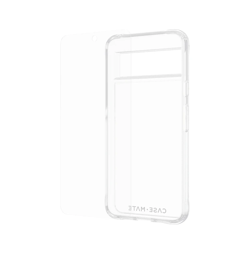 Case-Mate Protection Pack Tough Case and Glass Screen Protector for Google Pixel 8-Clear