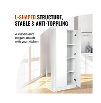 Slickblue Kitchen Pantry Cabinet with Shelves for Food Storage and Organization